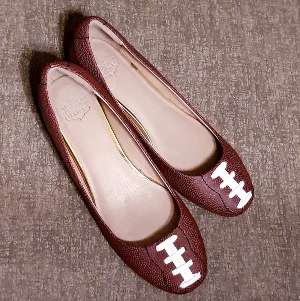 Charis & Doxa Touchdown Flats / Women Size 9 Brown Football Shoes - Picture 6 of 11